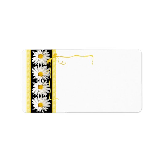 Shasta Daisy Wedding Blank Address Label Adressaufkleber (Vorne)