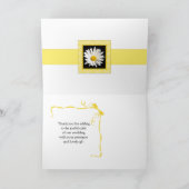 Shasta Daisy Wedding Foto Danke-Card Dankeskarte (Innenseite)