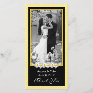 Shasta Daisy Yellow Black Wedding Vielen Dank Dankeskarte