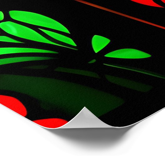 Shasta in Buntglas Poster (Ecke)