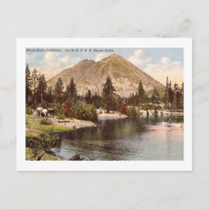 Shasta Route, Black Butte, CA Vintag Postkarte