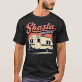 Shasta Trailers - Vintage Campingserie T-Shirt (Vorderseite)