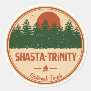 Shasta-Trinity National Forest Runder Aufkleber