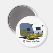 Shasta Vintag Camper - Gelb Magnet (Vorderseite/Rückseite)