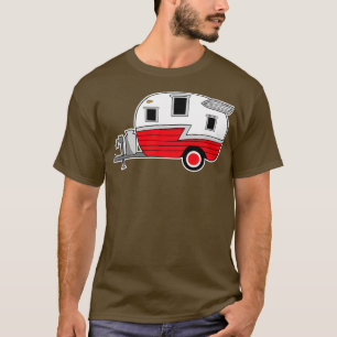 Shasta Vintage-Camper roter Wohnwagen T-Shirt