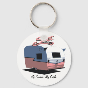 Shasta Vintager Camper - Rosa Schlüsselanhänger