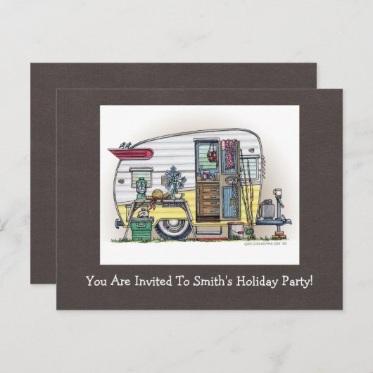 Shasta Wohnwagenanhänger RV Einladung (Vorne/Hinten)