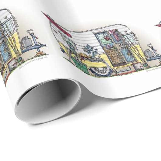Shasta Wohnwagenanhänger RV Geschenkpapier (Rolleneckpunkt)