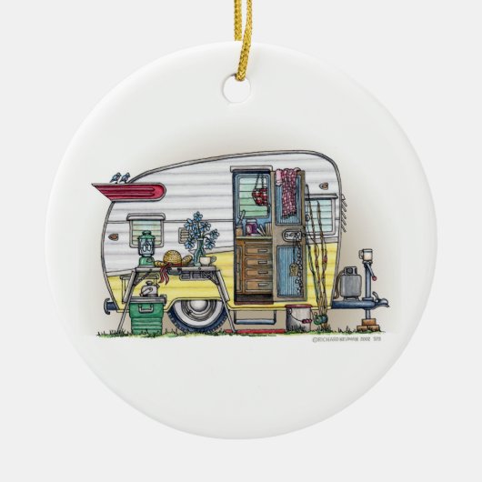Shasta Wohnwagenanhänger RV Keramik Ornament (Vorne)