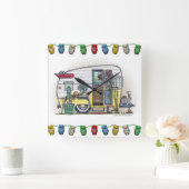 Shasta Wohnwagenanhänger RV Quadratische Wanduhr (Zuhause)