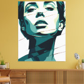 Shatter Aquamarin Beauty Leinwanddruck (Insitu (Wohnzimmer))