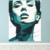 Shatter Aquamarin Beauty Leinwanddruck (Insitu (Holzboden))