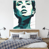 Shatter Aquamarin Beauty Leinwanddruck (Insitu (Schlafzimmer))