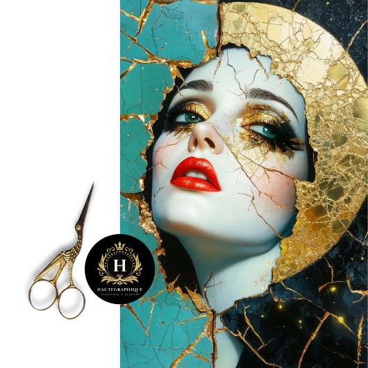 Shatter Gold Queen Decoupage Seidenpapier