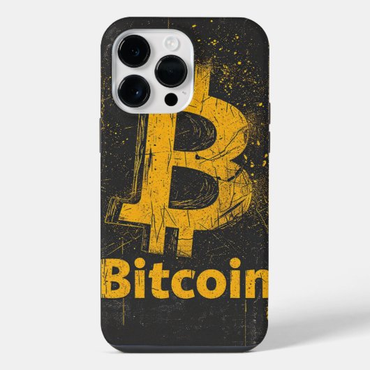 Shattered Bitcoin Logo Crypto Blockchain Design iPhone Hülle (Rückseite)