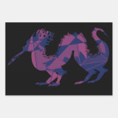 Shattered Blue Red Chinese dragon Geschenkpapier Set (Vorderseite 2)