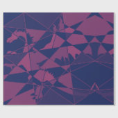 Shattered Blue Red Geschenkpapier (Flach)