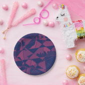 Shattered Blue Red Pappteller (Party)