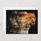 Shattered Leopard Postkarte (Vorne/Hinten)