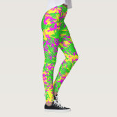 Shattered Neon Pink and Yellow Lime Leggings (Rechts)