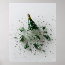 Shattering Christmas Tree Ornament Top-Down Burst