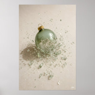 Shattering Ornament 45 Grad von oben Poster