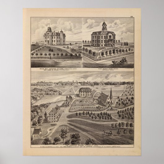 Shattuck School, Faribault Willis Hall, Minnesota Poster (Vorne)