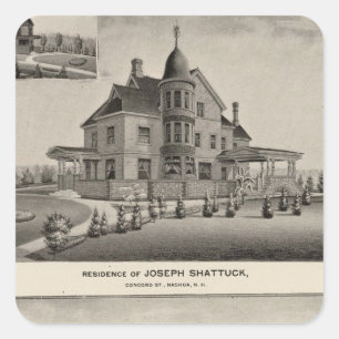 Shattuck Wohnsitz, McLane Mills Quadratischer Aufkleber