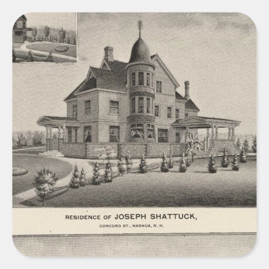 Shattuck Wohnsitz, McLane Mills Quadratischer Aufkleber (Vorderseite)