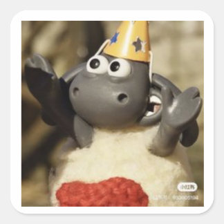 Shaun Quadratischer Aufkleber