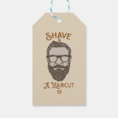 Shave & A Haircut Retro Barber Shop Graphic Type Geschenkanhänger (Rückseite)