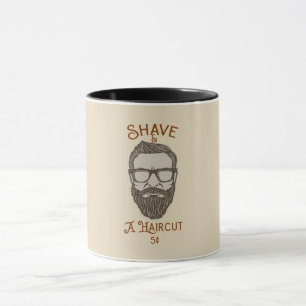 Shave & A Haircut Retro Barber Shop Graphic Type Tasse