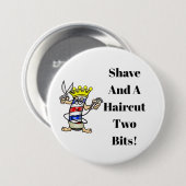 Shave and haaircut two bits button (Vorne & Hinten)