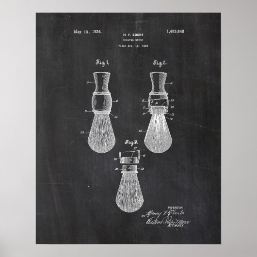 Shave Brush Patent Poster (Vorne)
