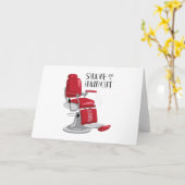 Shave & Haircut Karte (Gelbe Blume)