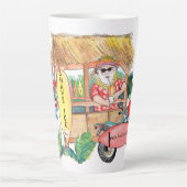 Shave Ice Beach Santa Latte Tasse (Vorderseite)