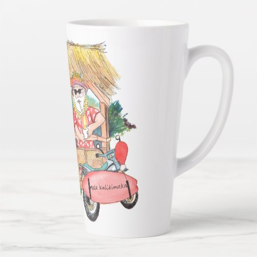 Shave Ice Beach Santa Latte Tasse (Rechts)