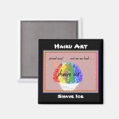 Shave Ice Haiku Art Magnet (Vorderseite/Rückseite)