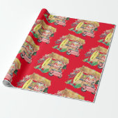 Shave Ice Hawaiian Santa Claus Umpackpapier Geschenkpapier (Ungerollt)