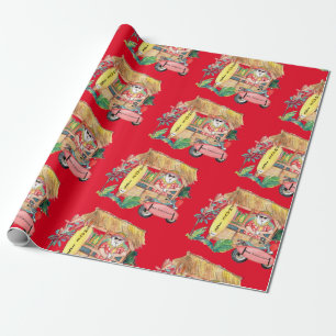 Shave Ice Hawaiian Santa Claus Umpackpapier Geschenkpapier
