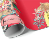 Shave Ice Hawaiian Santa Claus Umpackpapier Geschenkpapier (Rolleneckpunkt)