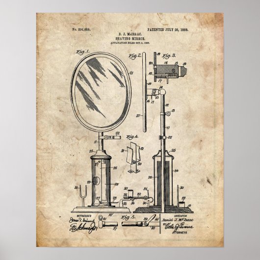 Shave Mirror-Patent Poster (Vorne)