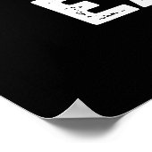 Shave the Earth Funny Pun Dark BG Poster (Ecke)