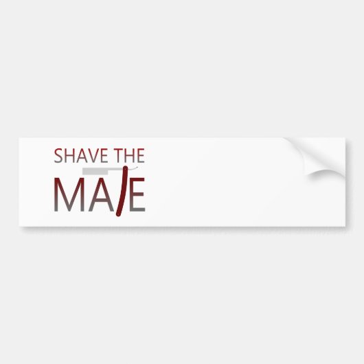 Shave the Mate Autoaufkleber (Vorne)
