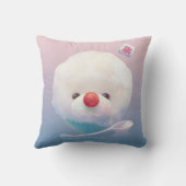 Shaved Ice Pup: Smiling Bichon Summer Dessert Kissen (Rückseite)