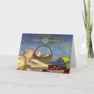 Shavuot Blessings - Shavuot Card Scroll And Food Karte