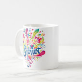 Shavuot - farbenfrohe Shavuot-Feier Kaffeetasse (Vorderseite Links)