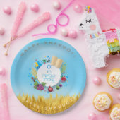 SHAVUOT Festival Jüdischer Urlaub Goldenes Feld Pappteller (Party)