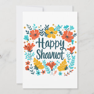 Shavuot - Happy Shavuot Celebration mit Blume Feiertagskarte