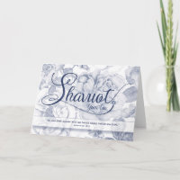 Shavuot Yom Tov Vintag verblasste blaue Rose Muste